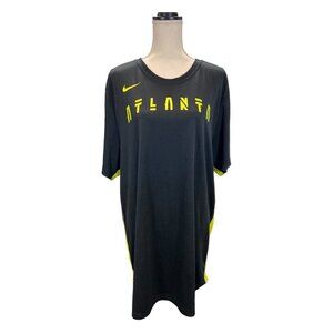 The Nike Tee Womens XXL Atlanta‎ Hawks NBA Dri-Fit Athletic Black T-Shirt